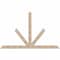 Ekena Millwork Saratoga Smooth Timber Gable Bracket, Douglas Fir, 108"W x 68"H x 5 1/2"D x 5 1/2"F, 15/12 Pitch GBW108X68X0606SAR00SDF - alternate 1